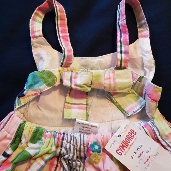 Gymboree girls size 3-6 months Flower Garden line dress with diaper cover NWT - Picture 5 of 7